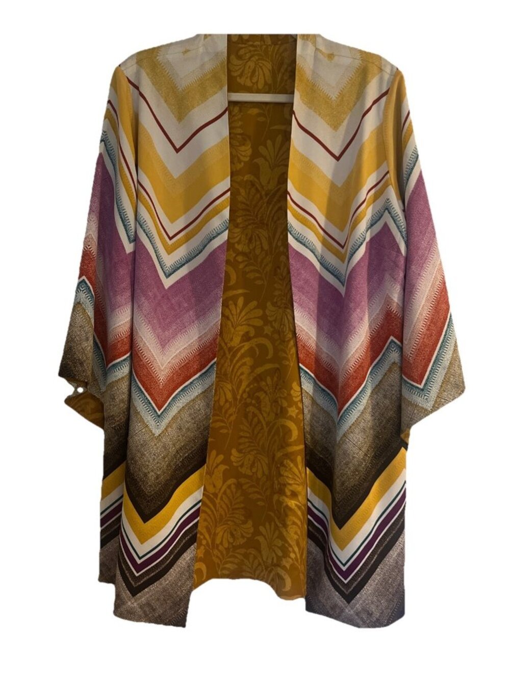 Chico's Multicolor Reversible Open Cardigan Jacket Size No Tag Fits Like A M/L